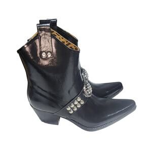 NOMAD EUC WOMENS SZ 8 RHINESTONE WESTERN RAIN BOOTS